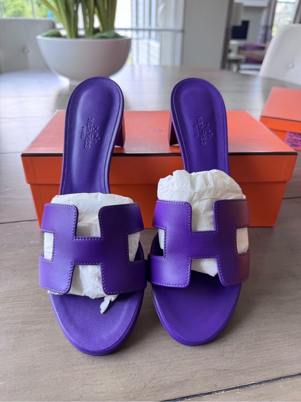 Hermes Oasis Purple Women's Slide Sandals